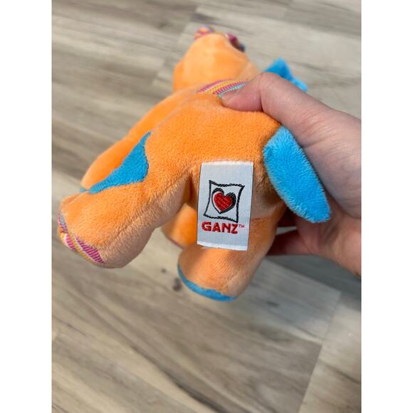 WEBKINZ Ganz Patchy Puppy Orange And Blue NO CODE! Plush Stuffed Animal - Picture 3 of 7
